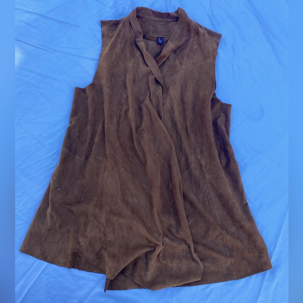 MNG leather swing wrap vest size small.